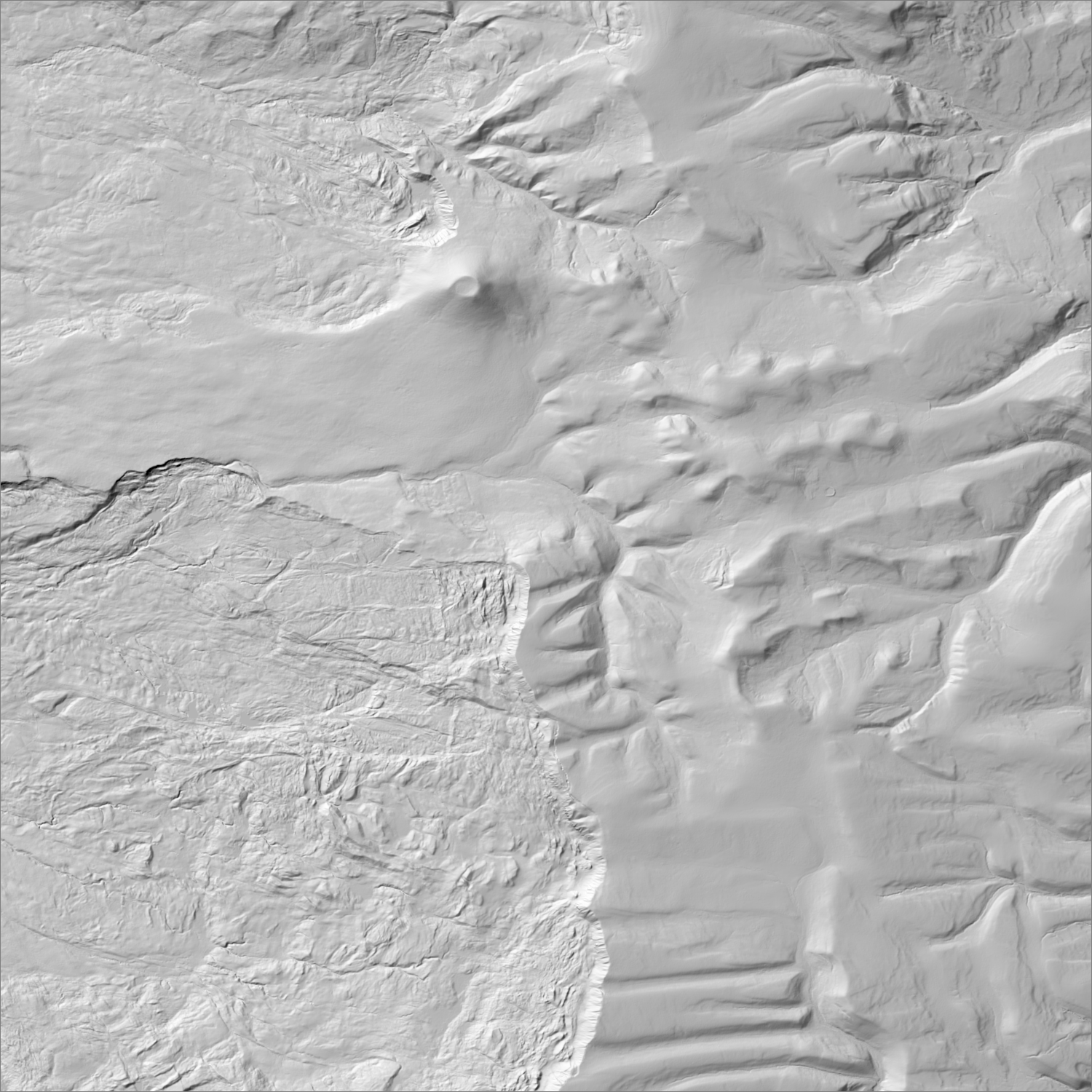 High-resolution lidar hillshade of the Hopewell district
